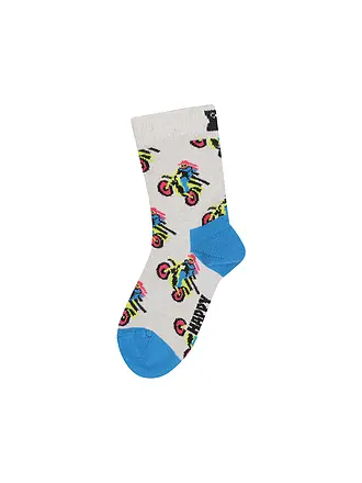 HAPPY SOCKS | Chaussettes enfant MOTO grises | 